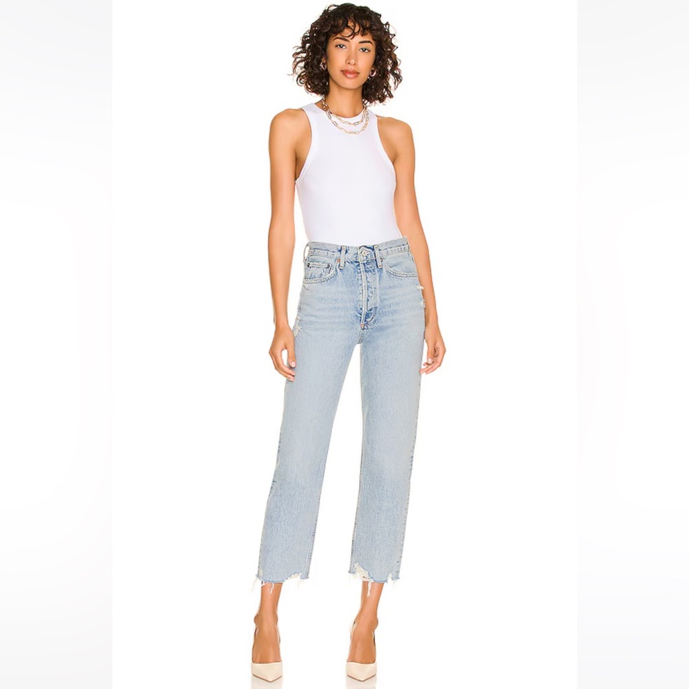 Agolde 90’s crop jean in nerve